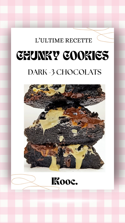 CHUNKY COOKIES DARK - 3 CHOCOLATS