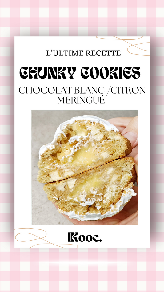 CHUNKY COOKIES CHOCOLAT BLANC CITRON MERINGUÉ