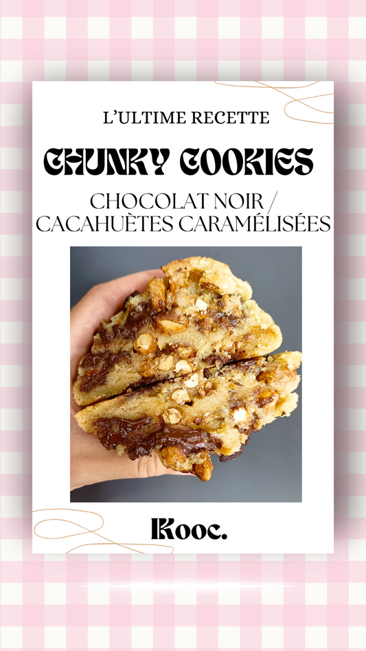 CHUNKY COOKIES CACAHUETES CARAMELISEES / CHOCOLAT NOIR